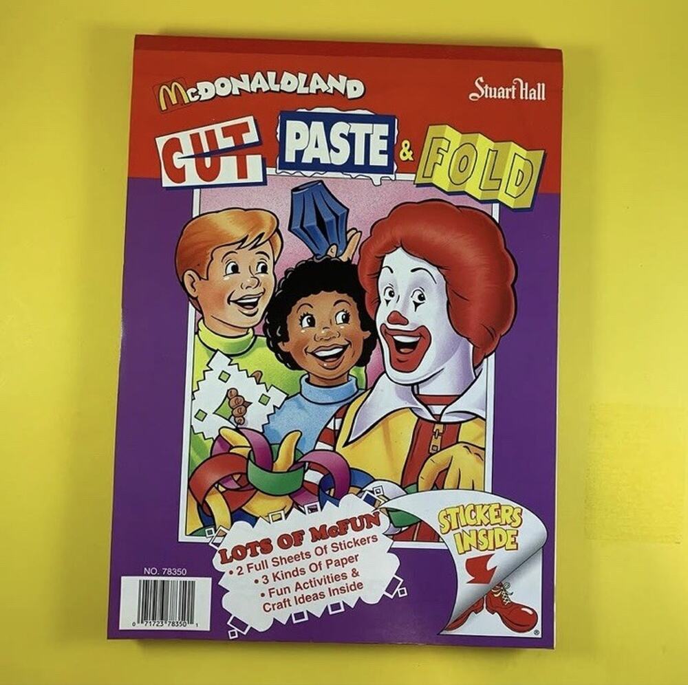 VINTAGE MCDONALDS RONALD MCDonaldland STICKERS & CONSTRUCTION PAPER McDonald’s